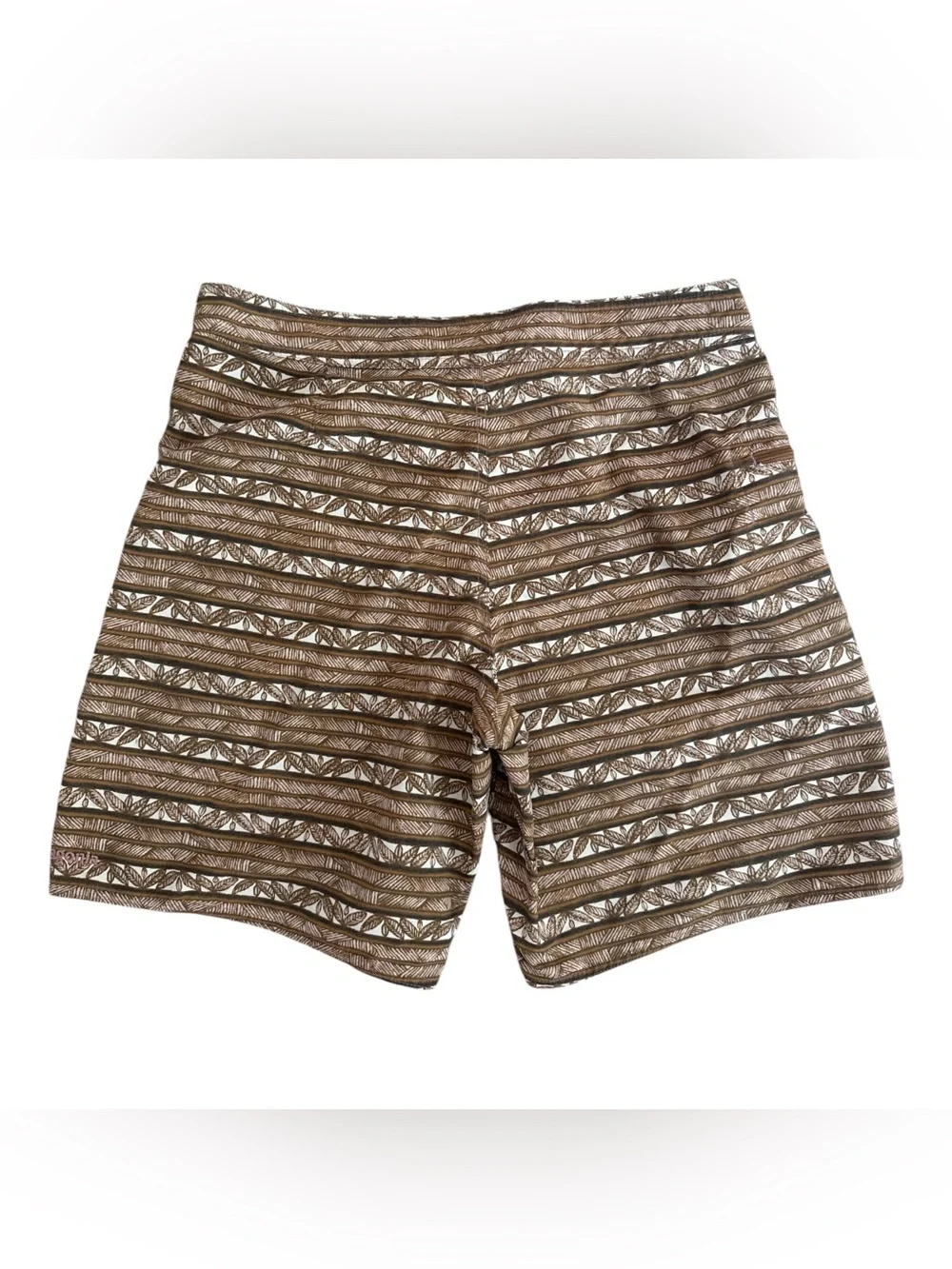 Patagonia Mens Board Shorts Swim Brown Floral Drawstring Inseam Size 33